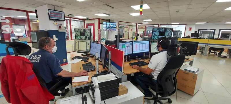 Sala operativa del 112 Canarias/TA.